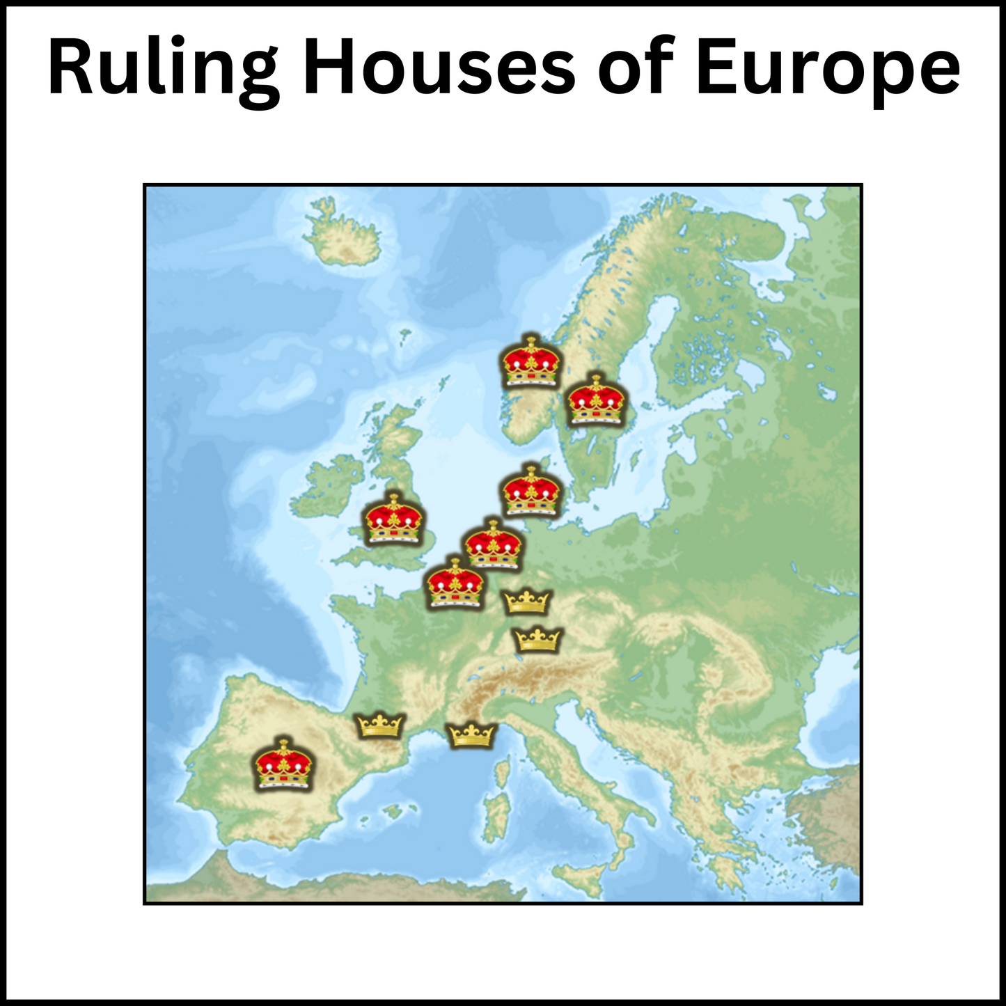 Ruling Houses of Europe map