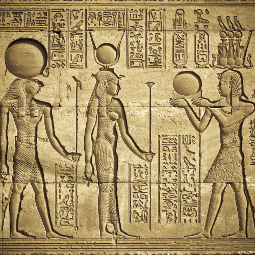 Egyptian Gods on temple wall