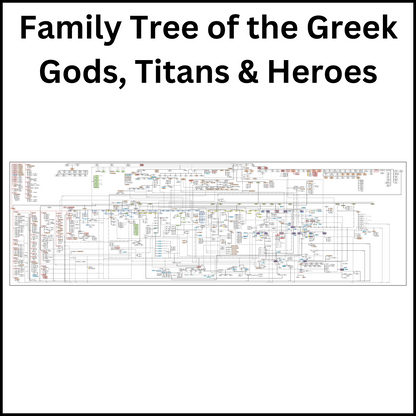 Full Family Tree of the Greek Gods and Goddesses.