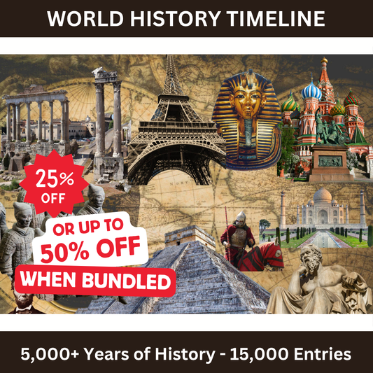 Product Image - World History Timeline - 25 to 50 off Bundle